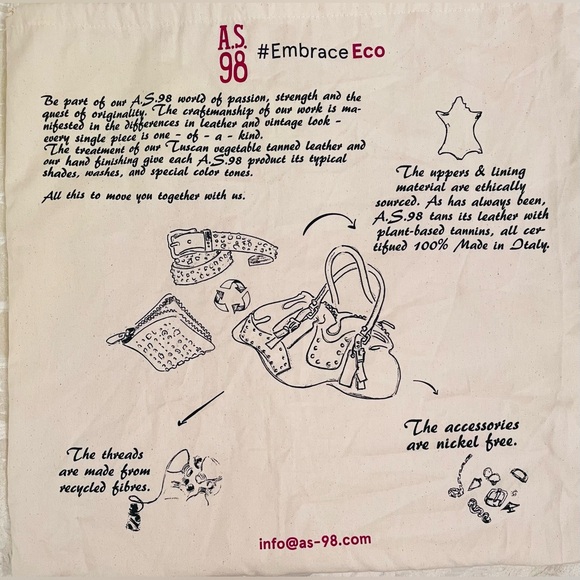 NWT A.S.98 Eco-Friendly Vintage Leather Backpack in Emerald and black.Stunning! - Picture 3 of 16